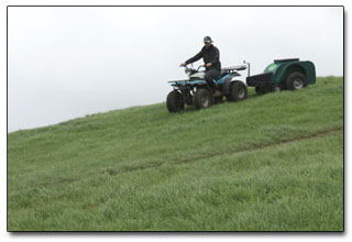 The Paddock Groomer can be used on all horse paddock terrain